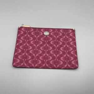 Coach F67516 Peyton Dream C Bordeaux Tech iPad Tablet Pouch Case Clutch Coquette